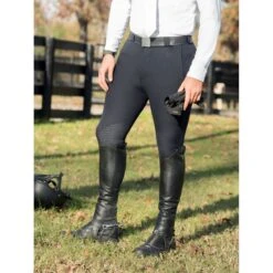 FITS Men's Hudson Knee Patch Breech - Black