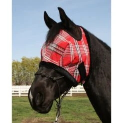 Kensington Fly Mask W/Plush Fleece Trim - Deluxe Red -Ovation Store 322046 800 800