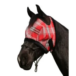 Kensington Fly Mask W/Plush Fleece Trim - Deluxe Red -Ovation Store 322047 800 800