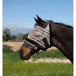 Kensington Fly Mask W/Plush Fleece Trim - Deluxe Black -Ovation Store 340968 800 800