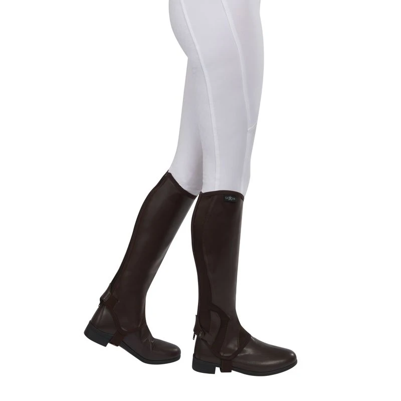 Saxon Kids' Syntovia Half Chaps - Brown Saxon Kids' Syntovia Half Chaps - Brown -Ovation Store 344078 800 800