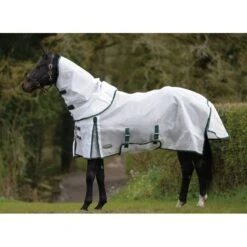 Weatherbeeta Comfitec Dura-Mesh Detach A Neck Fly Sheet - White/Green