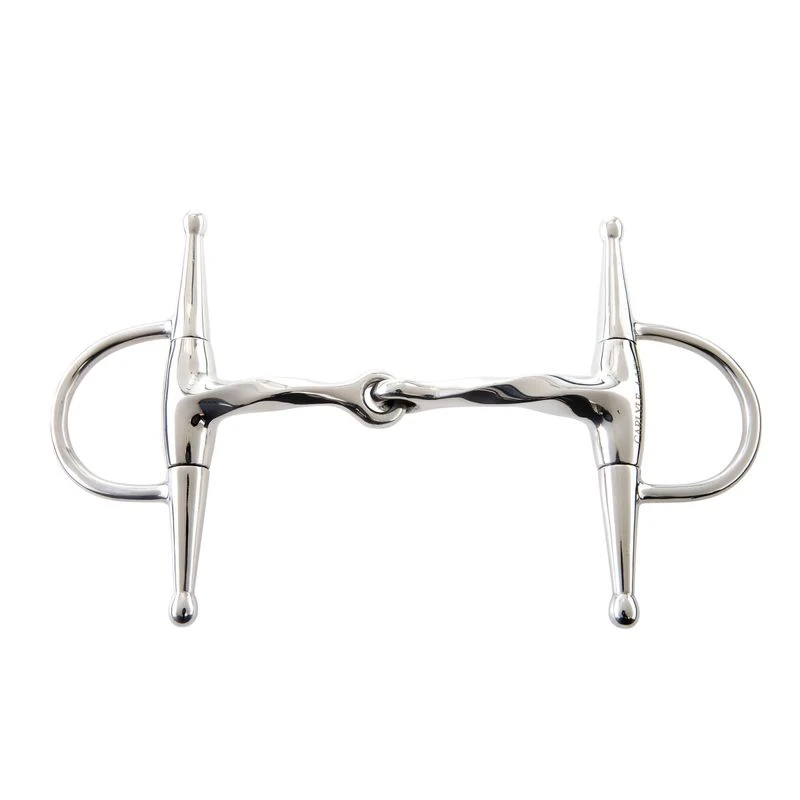 JP Korsteel Stainless Steel Jointed Slow Twist Full Cheek Snaffle Bit JP Korsteel Stainless Steel Jointed Slow Twist Full Cheek Snaffle Bit -Ovation Store 350389 800 800