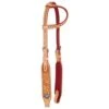 Western Rawhide Country Legend Buckstitch And Flower One Ear Headstall - Chestnut -Ovation Store 360366 800 800