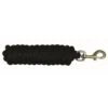 Western Rawhide 10' Poly Lead W/Brass Plated Snap - Black