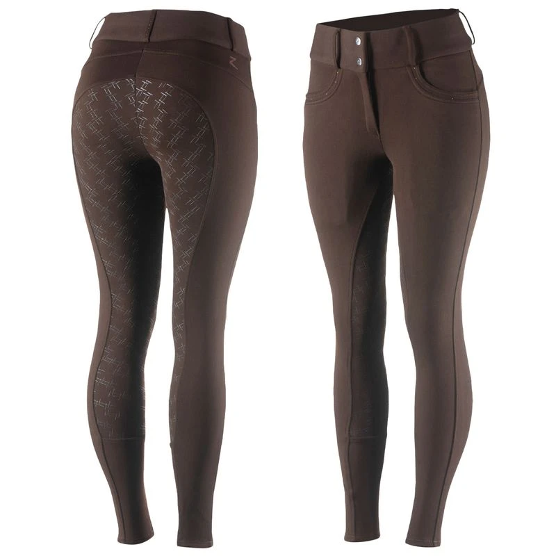 Horze Women's Mia Thermo Silicone Full Seat Breeches - Dark Brown Horze Women's Mia Thermo Silicone Full Seat Breeches - Dark Brown -Ovation Store 374391 800 800