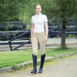 Horze Women's Grand Prix Knee Patch Breeches - Tan -Ovation Store 375174 800 800