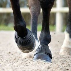 Horze Anti Twist Lock-On Bell Boots - Black -Ovation Store 375307 800 800