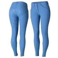Horze Women's Grand Prix Full Seat Breeches - Riviera Blue