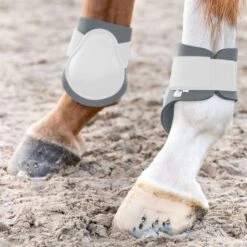 Horze Fetlock Boots - White/Grey -Ovation Store 377776 800 800