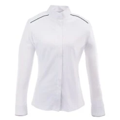 Ovation Women's Long Sleeve Performance Shirt - White/Navy