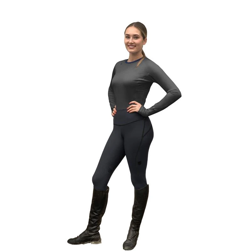 Romfh Women's Lucy Long Sleeve Tech Tee - Charcoal/Dark Navy Romfh Women's Lucy Long Sleeve Tech Tee - Charcoal/Dark Navy -Ovation Store 394457 800 800