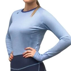 Romfh Women's Lucy Long Sleeve Tech Tee - Cerulean/Aqua Marine -Ovation Store 394603 800 800