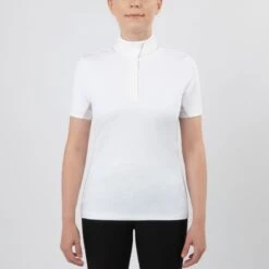 Irideon Women's Ciara Short Sleeve IceFil Show Shirt - White/White