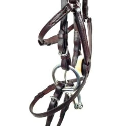 Nunn Finer Fairhill Figure 8 Event Bridle - Havana/Zinc -Ovation Store 401474 800 800