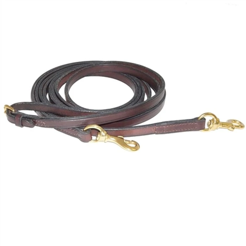 Nunn Finer Leather Draw Reins w/Snaps - Havana Nunn Finer Leather Draw Reins W/Snaps - Havana -Ovation Store 401750 800 800