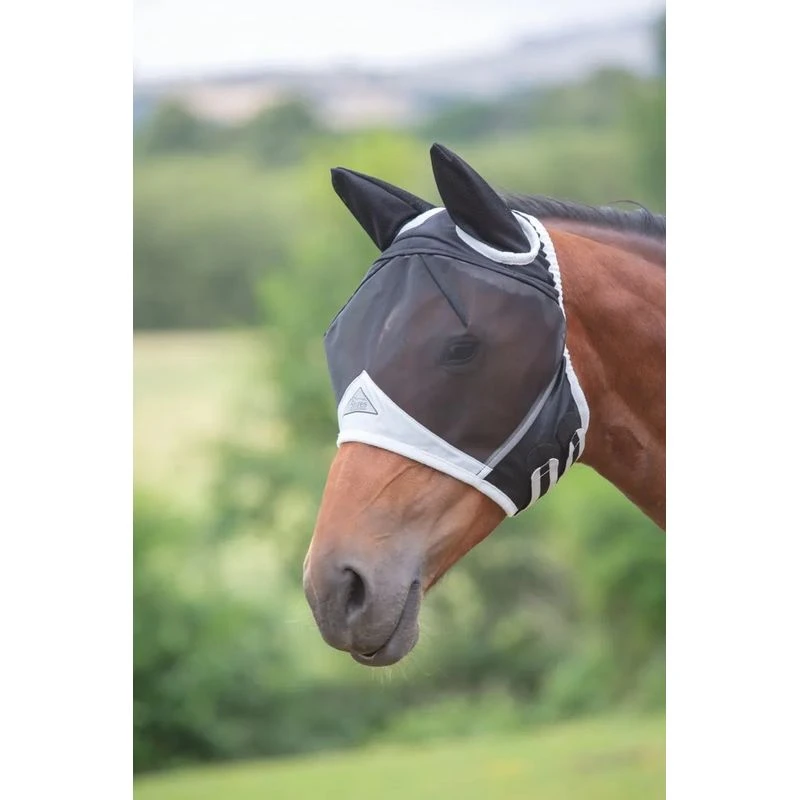 Shires Fine Mesh Fly Mask w/Ears - Black Shires Fine Mesh Fly Mask W/Ears - Black -Ovation Store 411521 800 800