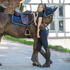 Horze Women's Limited Edition Saphira Ventilated Full Seat Breeches - Dark Navy -Ovation Store 416054 800 800