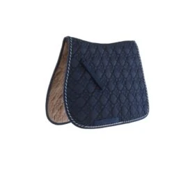Roma Ecole Flower Diamond Quilt All Purpose Saddle Pad - Navy Multi