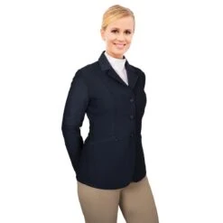 Ovation Women's Signature AirFlex 3-Button Show Coat - Navy 3 Ovation Women's Signature AirFlex 3-Button Show Coat - Navy -Ovation Store 422761 800 800