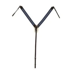 Ovation Elite 3 Point Wide Elastic Breastplate W/Sheepskin Padding - Dark Brown