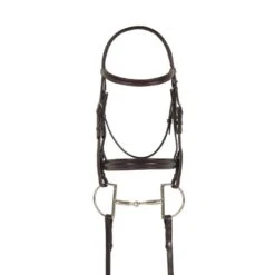 Ovation Breed Plain Raised Padded Draft Cross Bridle - Brown