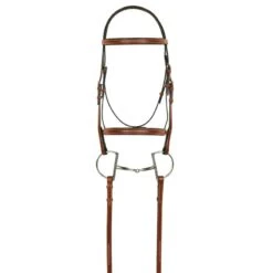 Aramas Fancy Square Raised Padded Bridle W/Fancy Lace Reins - Chestnut