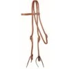 Western Rawhide Harness Leather 5/8" Browband Headstall With Ties - Black