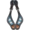 Western Rawhide Bead Spur Straps - Turquoise -Ovation Store 444139 800 800