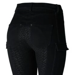 Horze Women's Limited Edition Ivy Full Seat Cargo Breeches - Black 3 Horze Women's Limited Edition Ivy Full Seat Cargo Breeches - Black -Ovation Store 452372 800 800
