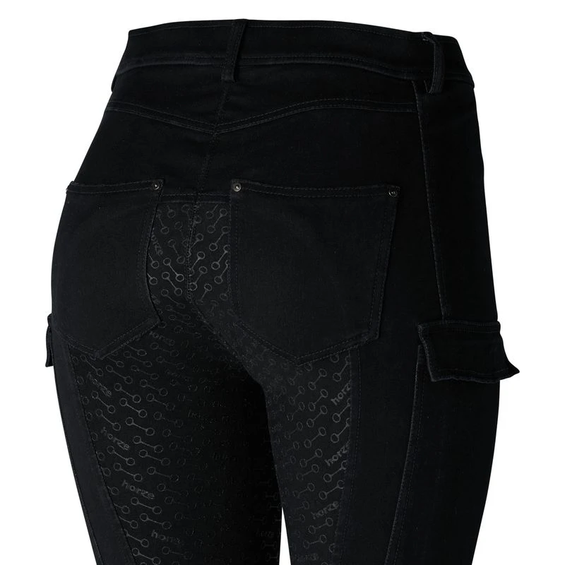 Horze Women's Limited Edition Ivy Full Seat Cargo Breeches - Black Horze Women's Limited Edition Ivy Full Seat Cargo Breeches - Black -Ovation Store 452372 800 800