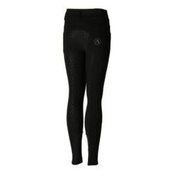 Horze Kids' Tara High Waist Full Seat Breeches - Black -Ovation Store 476307 800 800