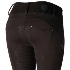 Horze Women's Rhea Full Seat Thermo Breeches W/Back Pockets - After Dark Brown -Ovation Store 477153 800 800