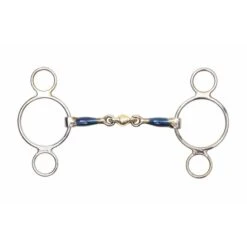 Shires Two Ring Gag W/Lozenge - Blue Sweet Iron