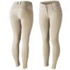 Horze Women's Meghan Silicone Knee Patch Breeches - Plaza Taupe Light Brown/Plaza Taupe Light Brown -Ovation Store 478290 800 800