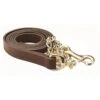 Perri's 1" Leather Lead W/Chain - Havana/Brass 2 Perri's 1" Leather Lead W/Chain - Havana/Brass -Ovation Store 500350 800 800