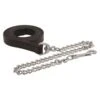 Perri's 1" Premium Leather Lead W/Chain - Black/Stainless