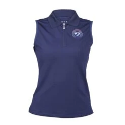 Shires Aubrion Women's Harrow Sleeveless Polo Shirt - Dark Navy