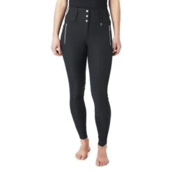 Horze Women's Andrea Slimming Knee Patch Breeches - Dark Navy -Ovation Store 530101 800 800