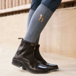 Horze Women's Rose Front Zip Paddock Boots - Dark Brown -Ovation Store 533611 800 800