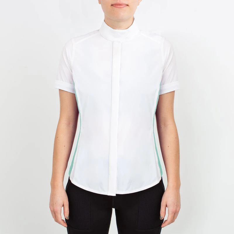 Irideon Kids' Athena Short Sleeve Show Shirt - Bright White/Island Green Irideon Kids' Athena Short Sleeve Show Shirt - Bright White/Island Green -Ovation Store 540412 800 800