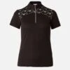 Horze Women's Kaitlin Short Sleeved Performance Shirt W/ Flower Print - After Dark Brown -Ovation Store 543516 800 800