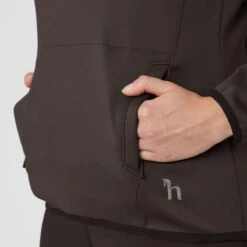 Horze Women's Kaitlin Turtleneck Sweater W/ Flower Design - After Dark Brown -Ovation Store 544263 800 800