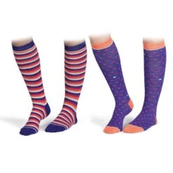 Shires Two Pack Bamboo Socks - Purple