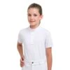 Cavalliera Kids' I Love Crystals Short Sleeve Show Shirt - White/Silver