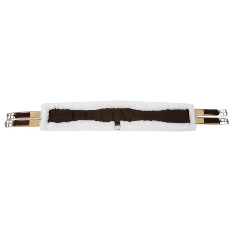 CoolBack Contoured Girth w/Double Elastic - Brown/White CoolBack Contoured Girth W/Double Elastic - Brown/White -Ovation Store 559682 800 800