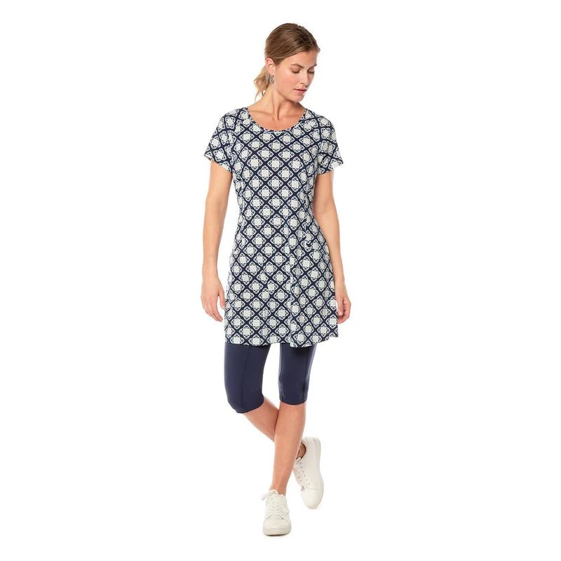 EQL Women's Everyday Tunic Dress - Indigo Tiles EQL Women's Everyday Tunic Dress - Indigo Tiles -Ovation Store 566141 800 800