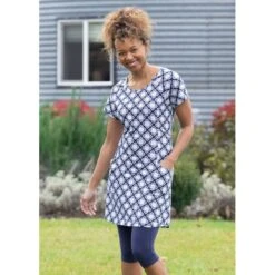 EQL Women's Everyday Tunic Dress - Indigo Tiles 5 EQL Women's Everyday Tunic Dress - Indigo Tiles -Ovation Store 566143 800 800