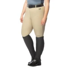Kerrits Women's Microcord Knee Patch Tights - Tan -Ovation Store 574643 800 800