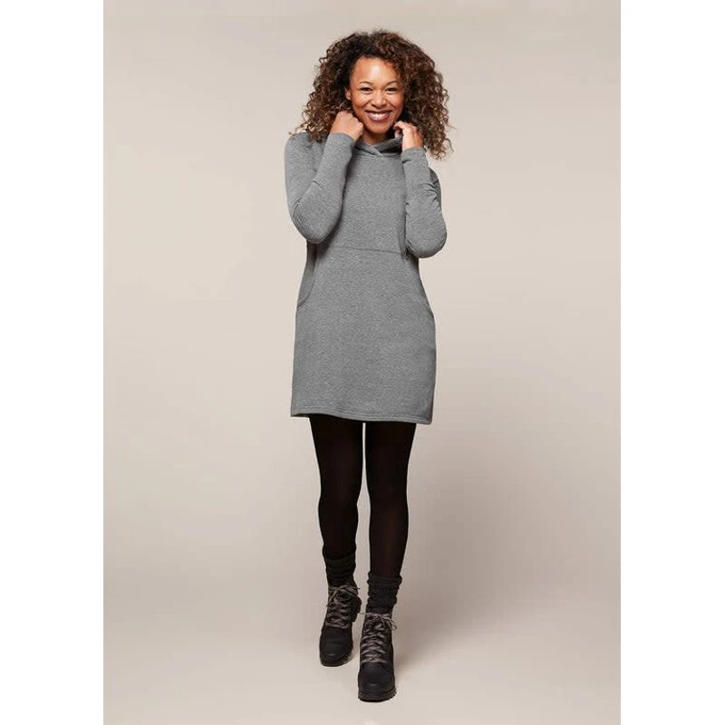 EQL Women's Weekender Fleece Hoodie Dress - Heather Grey EQL Women's Weekender Fleece Hoodie Dress - Heather Grey -Ovation Store 582454 800 800
